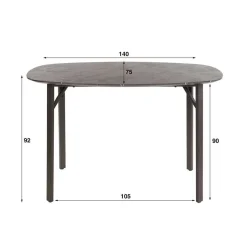 Wohnen Ovaler Bartisch 92 cm hoch - Crash