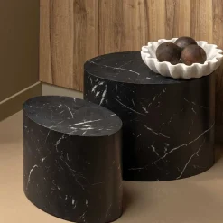 Wohnen Ovaler Beistelltisch mit zylindrischem Design - Same