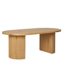 Ovaler Couchtisch in Eiche Holzoptik - Saracan^Wohnen Sale