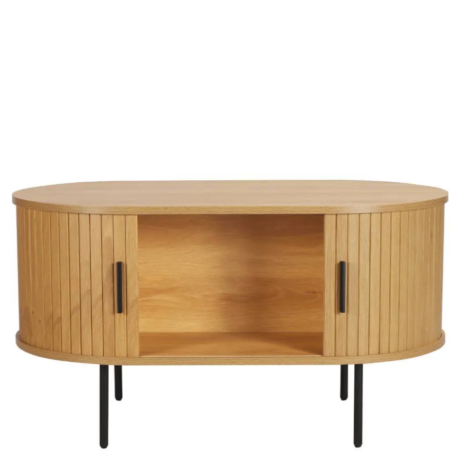 Wohnen Ovaler Couchtisch mit Stauraum - Barnetta