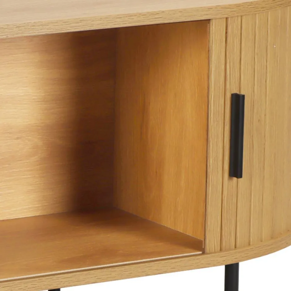 Wohnen Ovaler Couchtisch mit Stauraum - Barnetta