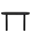 Ovaler Design Schreibtisch in Schwarz Holzoptik - Belinda^Wohnen Hot