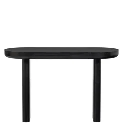 Ovaler Design Schreibtisch in Schwarz Holzoptik - Belinda^Wohnen Hot