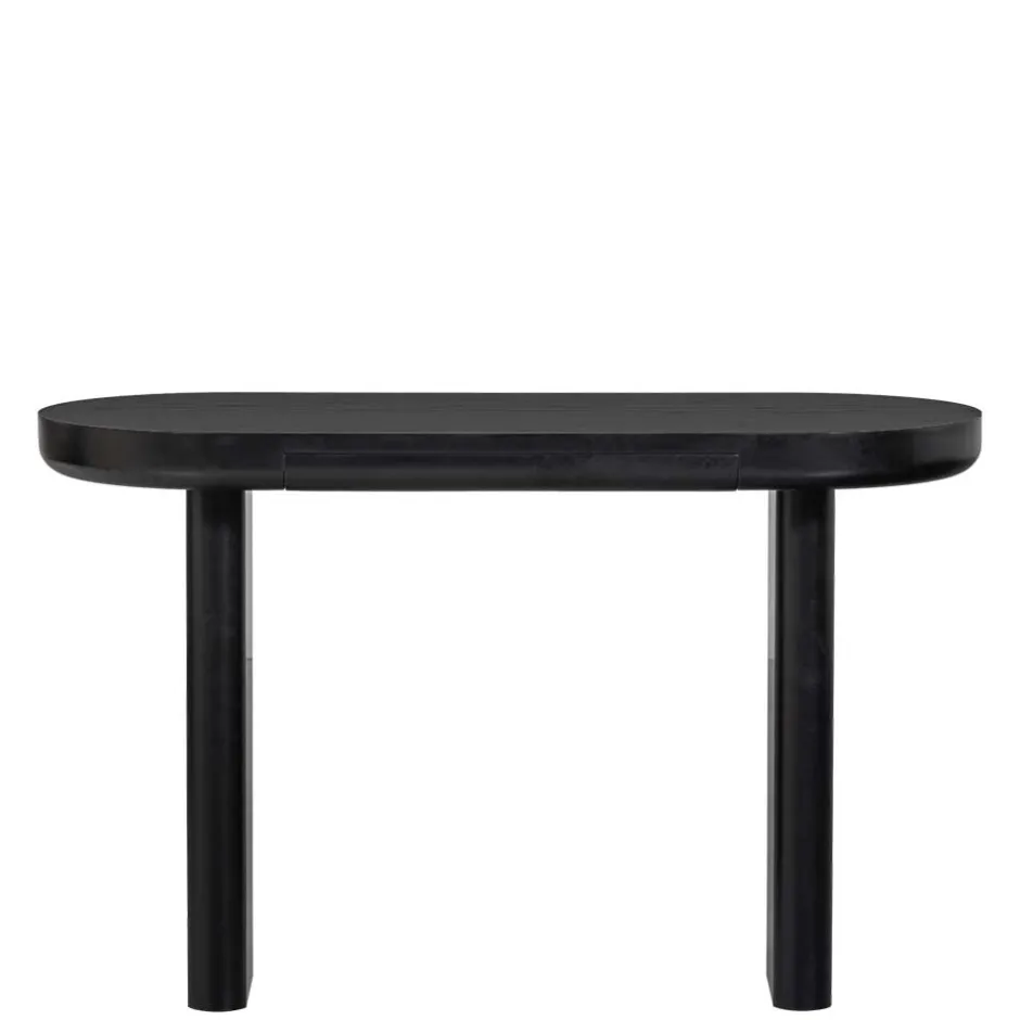 Ovaler Design Schreibtisch in Schwarz Holzoptik - Belinda^Wohnen Hot