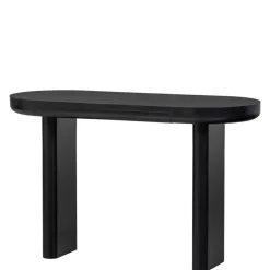 Ovaler Design Schreibtisch in Schwarz Holzoptik - Belinda^Wohnen Hot