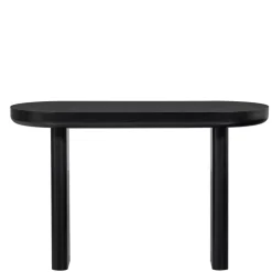 Ovaler Design Schreibtisch in Schwarz Holzoptik - Belinda^Wohnen Hot