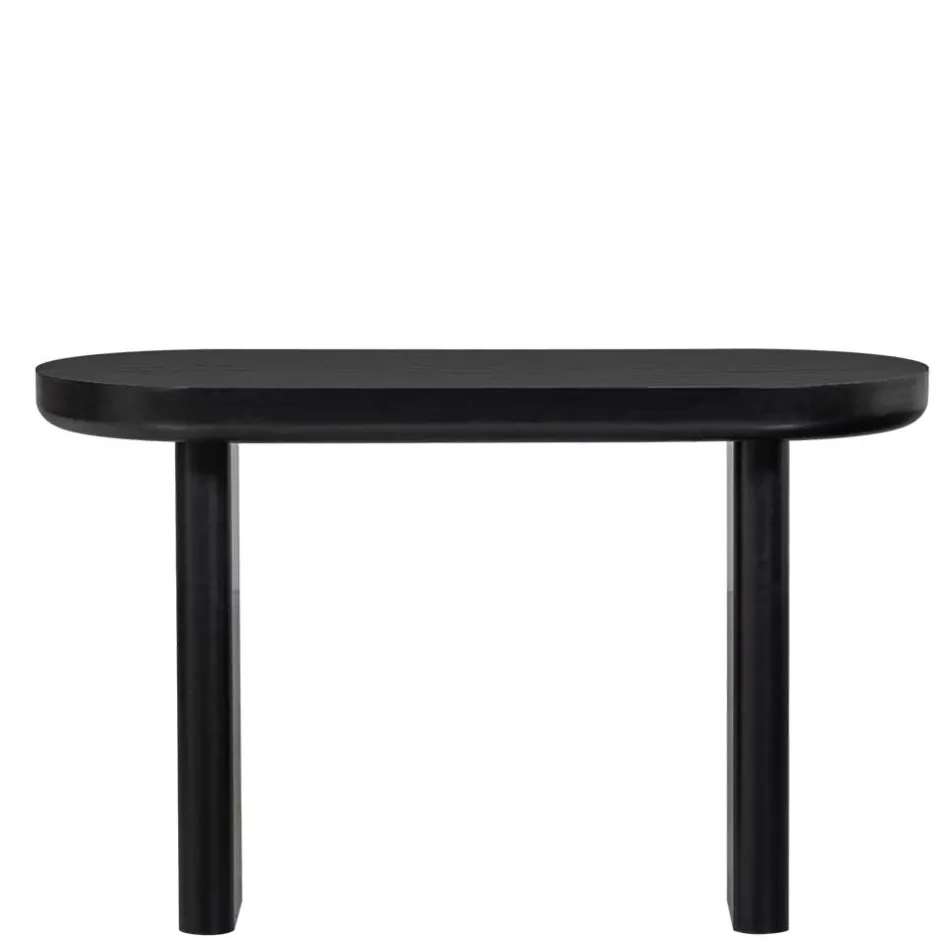 Ovaler Design Schreibtisch in Schwarz Holzoptik - Belinda^Wohnen Hot