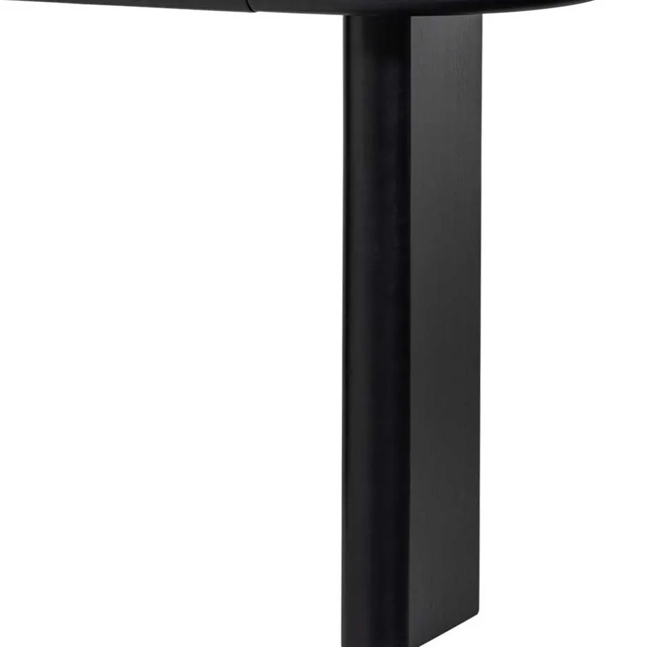 Ovaler Design Schreibtisch in Schwarz Holzoptik - Belinda^Wohnen Hot