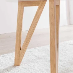 Wohnen Ovaler Designtisch in Weiß & Eichefarben - Calypso