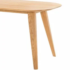 Wohnen Ovaler Eichentisch Kathyn im Retro Design