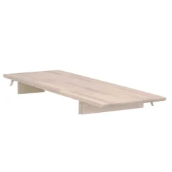 Ovaler Esstisch Eiche White Wash & 4 Stühle Pessoa mit Webstoff Grau (fünfteilig)^Wohnen Hot