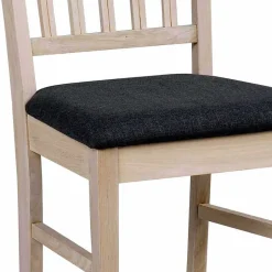 Ovaler Esstisch Eiche White Wash & 4 Stühle Pessoa mit Webstoff Grau (fünfteilig)^Wohnen Hot