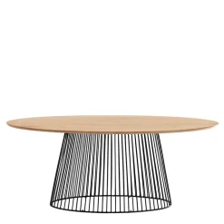 Wohnen Ovaler Esstisch mit Eisen Drahtgestell - Rubins