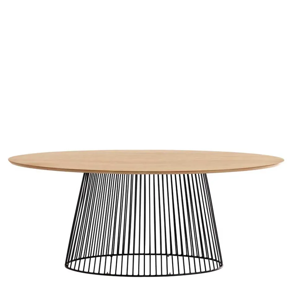 Wohnen Ovaler Esstisch mit Eisen Drahtgestell - Rubins