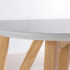 Wohnen Ovaler Esszimmer Esstisch in Grau & Eichefarben - Mevyda