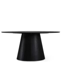 Wohnen Ovaler Esszimmertisch in Schwarz Eiche - Vuschea