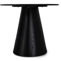 Wohnen Ovaler Esszimmertisch in Schwarz Eiche - Vuschea