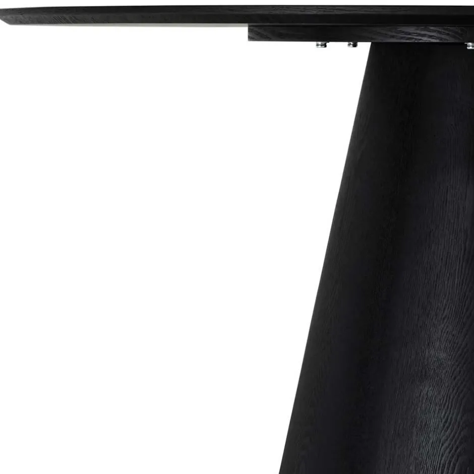 Wohnen Ovaler Esszimmertisch in Schwarz Eiche - Vuschea