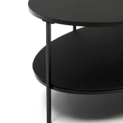 Ovaler Sofatisch aus Glas und Metall - Calama^Wohnen New