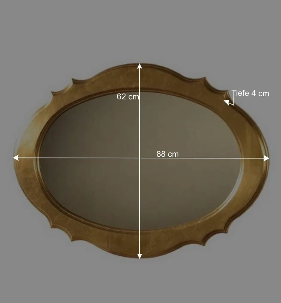 Ovaler Wandspiegel im Italienischen Stil - Carlenna^Wohnen Discount