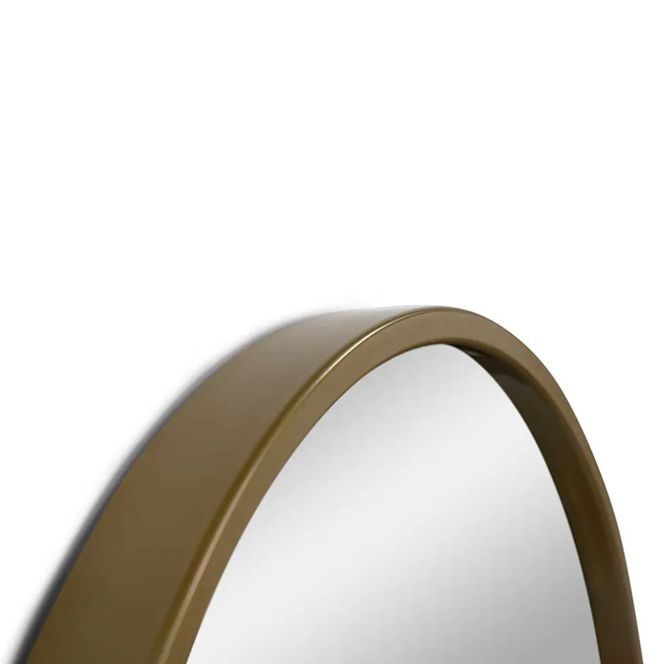 Ovaler Wandspiegel in Gold - Bali^Wohnen Discount