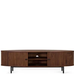 Wohnen Ovales Retro TV Lowboard aus Akazie - Chalil