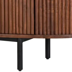 Wohnen Ovales Retro TV Lowboard aus Akazie - Chalil