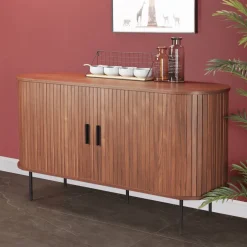 Wohnen Ovales Sideboard mit Schiebetüren - Arura