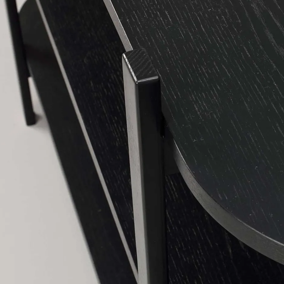 Wohnen Ovales Standregal im Skandi Design - Pamban