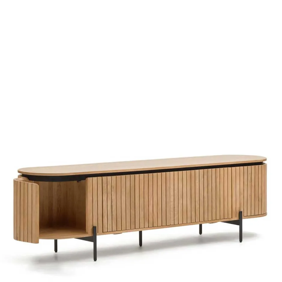 Ovales TV Board 200x55x43 cm - Ilvenda^Wohnen Sale