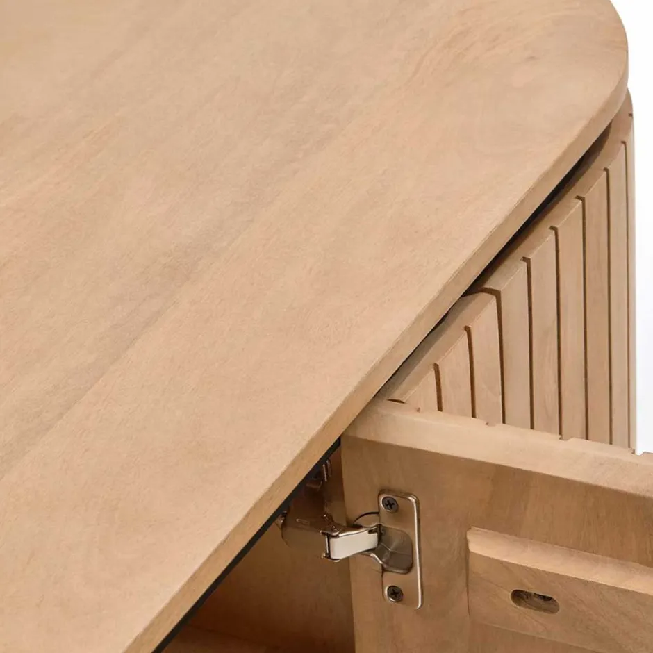 Ovales TV Board 200x55x43 cm - Ilvenda^Wohnen Sale