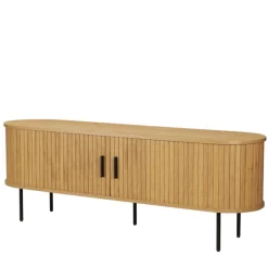 Ovales TV-Board mit Schiebetüren - Barnetta^Wohnen Clearance