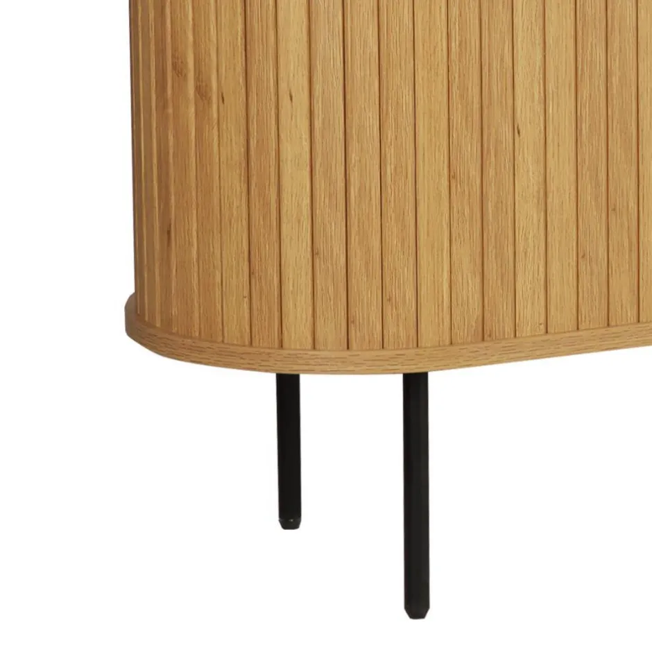 Ovales TV-Board mit Schiebetüren - Barnetta^Wohnen Clearance