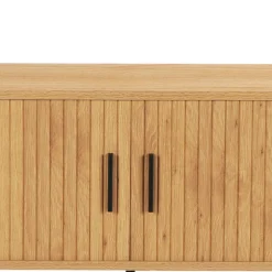 Ovales TV-Board mit Schiebetüren - Barnetta^Wohnen Clearance