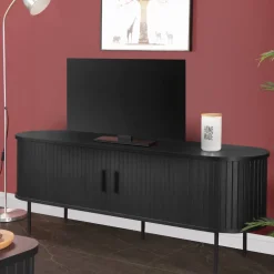 Ovales TV-Lowboard mit Schiebetüren - Lurymav^Wohnen Best