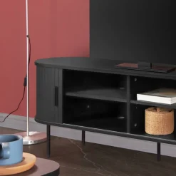 Ovales TV-Lowboard mit Schiebetüren - Lurymav^Wohnen Best