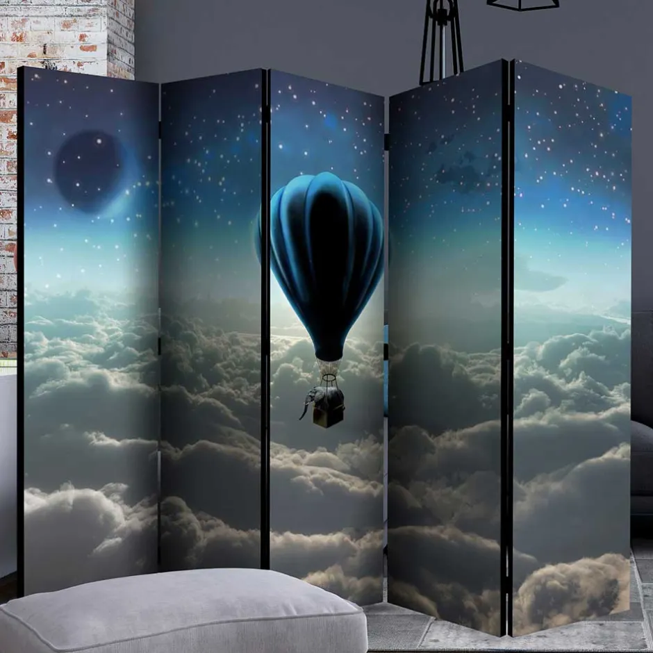 Wohnen Paravent Ballon über den Wolken bei Nacht - Abapo