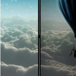 Wohnen Paravent Ballon über den Wolken bei Nacht - Abapo