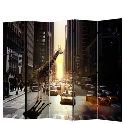 Wohnen Paravent Giraffe in New York Fotokunst - Lisdonna