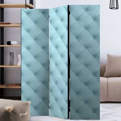 Paravent im Chesterfield Look in Hellblau - Prenzla^Wohnen Sale