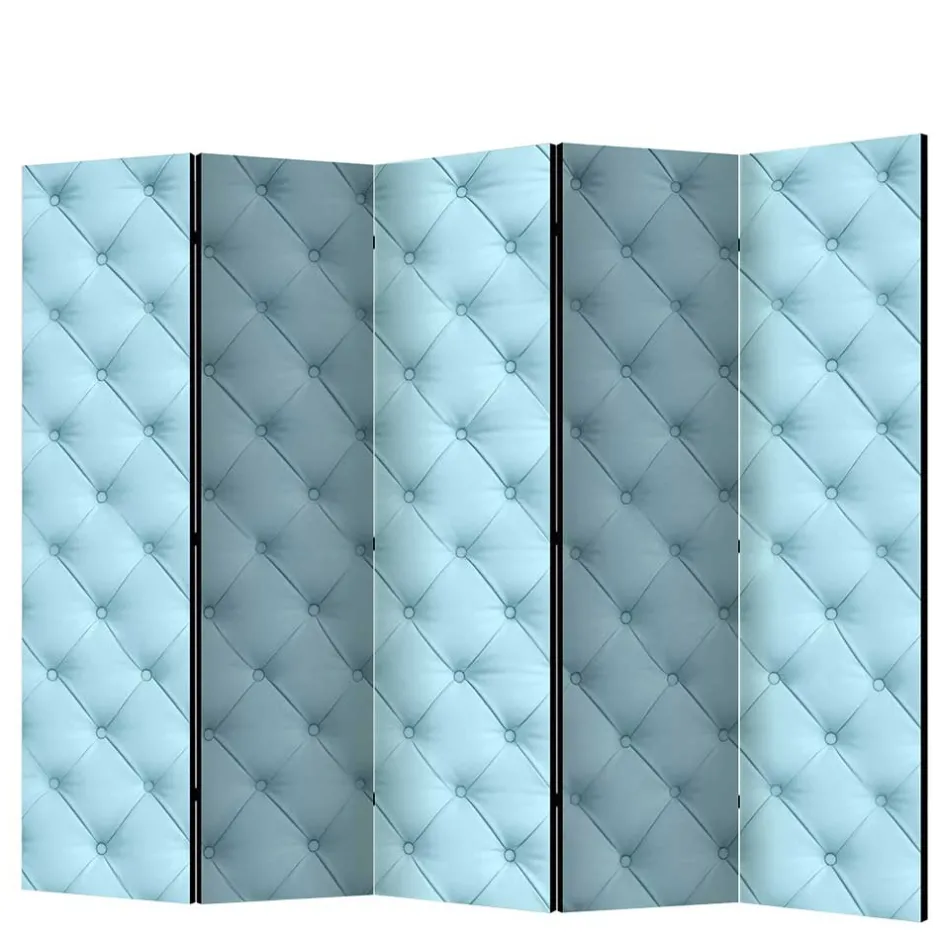 Paravent im Chesterfield Look in Hellblau - Prenzla^Wohnen Sale
