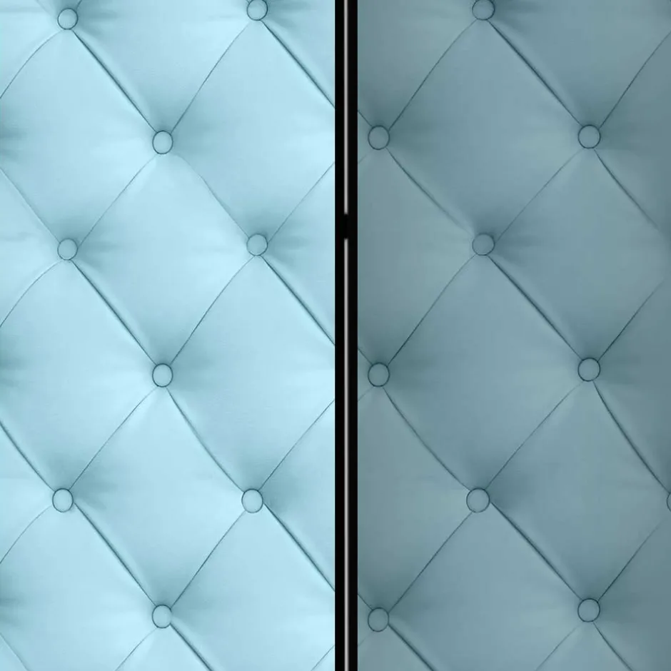 Paravent im Chesterfield Look in Hellblau - Prenzla^Wohnen Sale