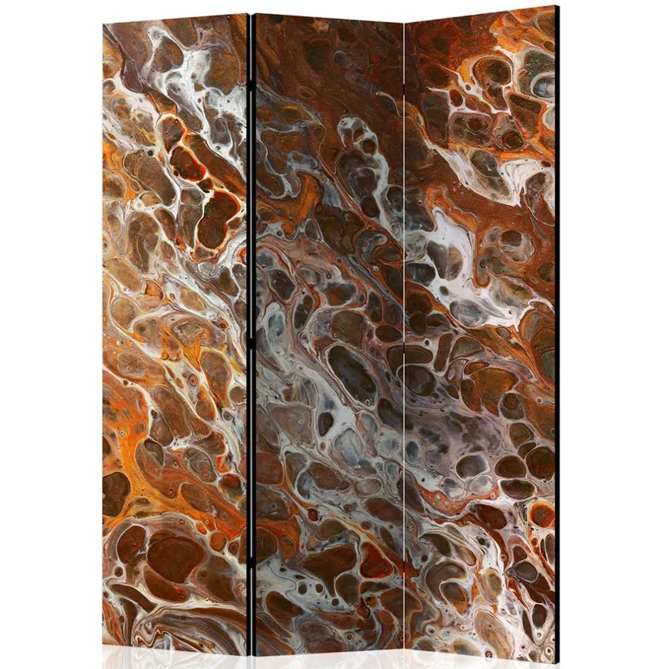 Paravent in Braun Grau Orange Schlieren - Bassy^Wohnen Outlet