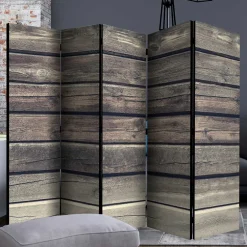 Paravent in Bretter Wand Optik - Cremo^Wohnen Discount