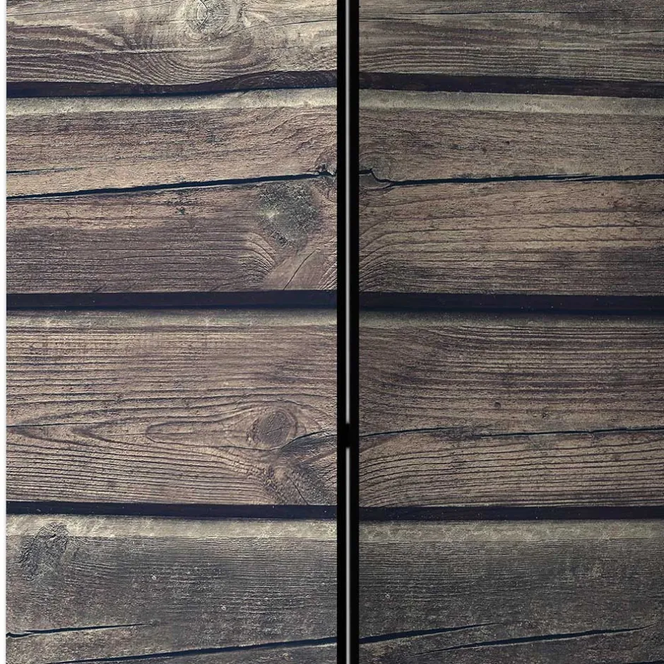 Paravent in Bretter Wand Optik - Cremo^Wohnen Discount