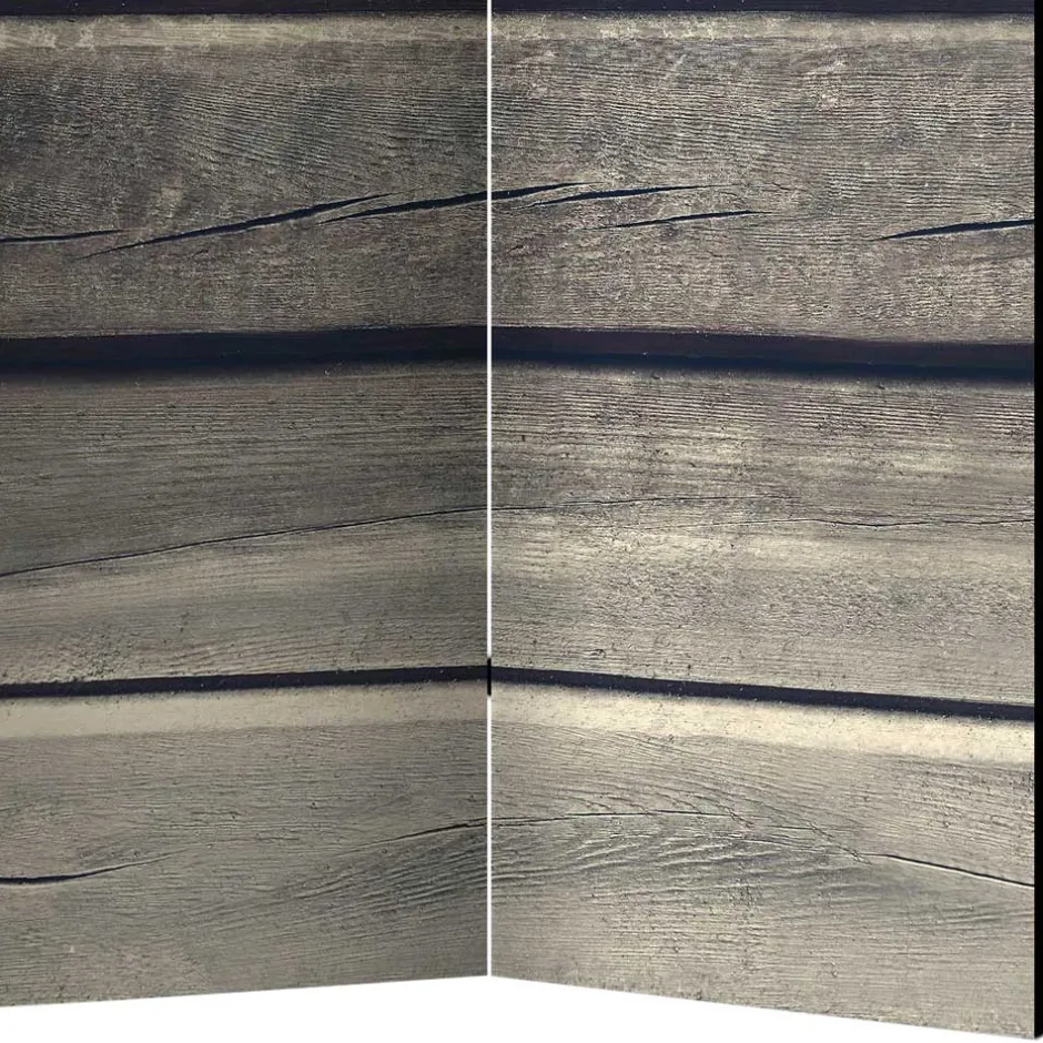 Paravent in Bretter Wand Optik - Cremo^Wohnen Discount