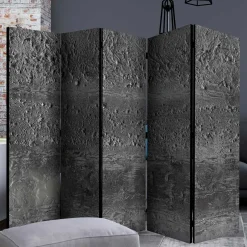 Wohnen Paravent in Dunkelgrau Stein Struktur Optik - Tulaterri