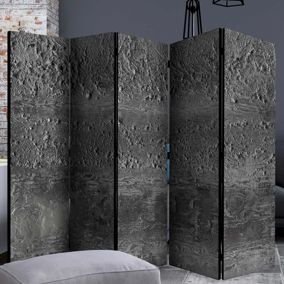 Wohnen Paravent in Dunkelgrau Stein Struktur Optik - Tulaterri