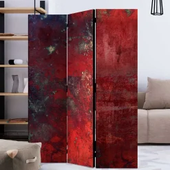 Wohnen Paravent in Dunkelrot Rot Betonstruktur - Monrovia