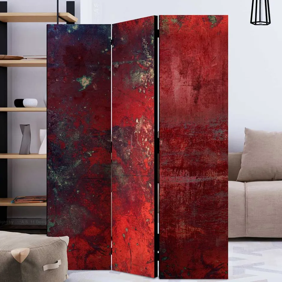 Wohnen Paravent in Dunkelrot Rot Betonstruktur - Monrovia